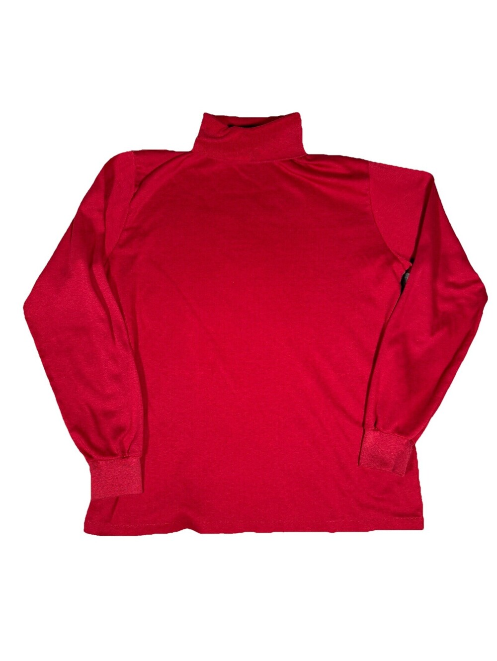 LL Bean Sweater Mens Large Red Vintage Made In USA Pullover Turtle Neck Cotton
